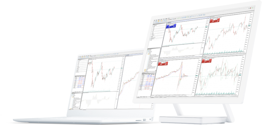 MetaTrader 5专业外汇交易平台界面截图，展示图表分析、订单管理、EA自动交易功能